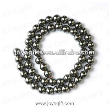 Perles rondes d&#39;hématite lâches de 8MM 16 po